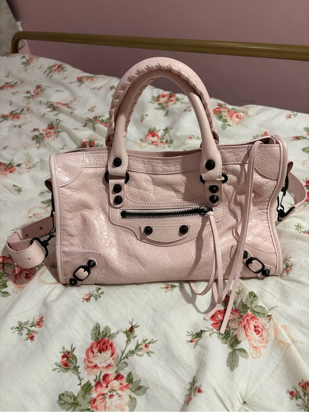 Balenciaga city bag in petal pink size small